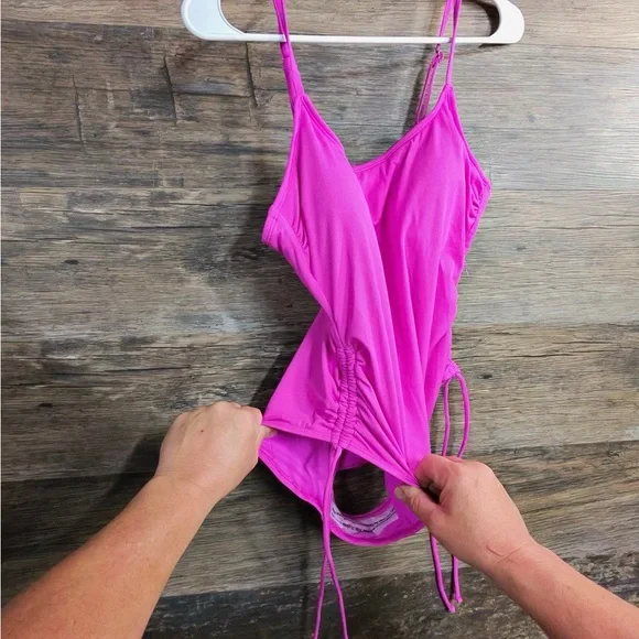 Shade & Shore Bright Pink Women's One Piece Swimsuit - Picture 5 of 10